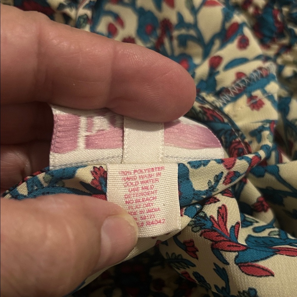 Anthropologie Boemo  Floral Long Sleeve Dress - Red and Blue - Picture 10 of 14